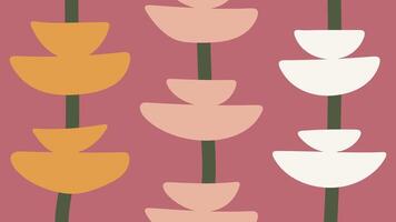 Abstract Petal Shapes in Vertical Rows Background vector