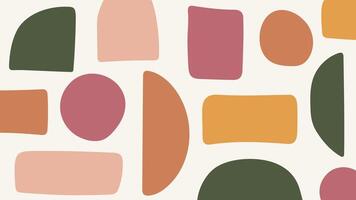 Retro Geometric Shapes on White Background vector