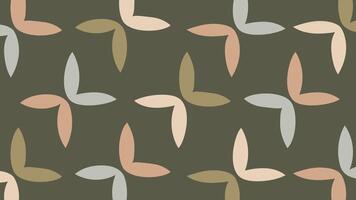 Three-Leaf Symbols in Muted Tones Background vector