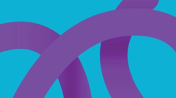 Purple Loops on Cyan Abstract Background vector