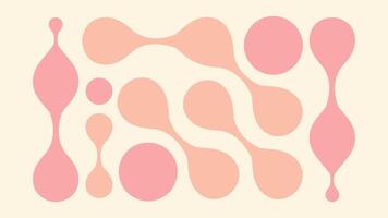 Peachy Bubble Shapes on Soft Background vector