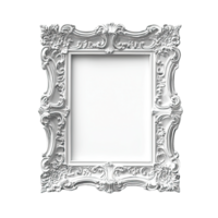 ornamentado retangular branco foto quadro, Armação png