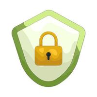 Shield with Padlock vector