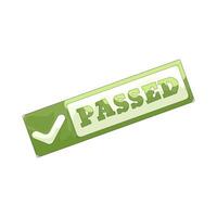 Green Passed with Check Mark vector