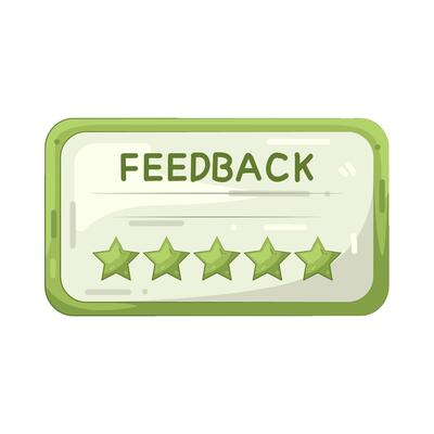 Illustration of feedback five star