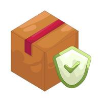 Illustration of Box with Shield vector