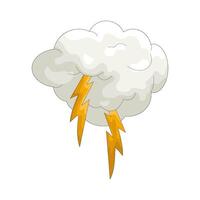 Illustration of Cloud with Lightning vector