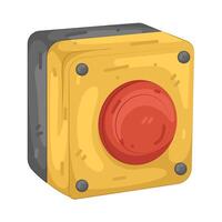 Illustration of a emergency button vector