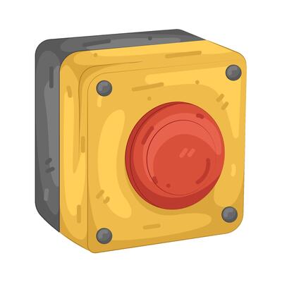Illustration of a emergency button