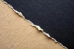 Abstract Rough Paper Texture Background with Torn Edges for Mockups photo
