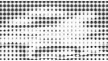 Retro Halftone Style Dotted Design in Black and White vector