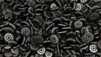 Reflection, Template with Particles, Steel Gears, Looped, Cinematic Background, Unique Design, Rotation video