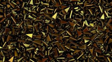 Template with Particles, Golden Triangles, Looped, Reflection, Cinematic Background, Unique Design, Rotation video