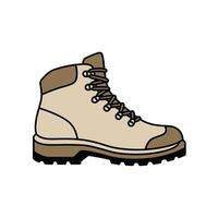 Hiking boot logo design on a white background vector