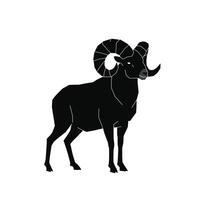 Black ram logo design on a white background vector