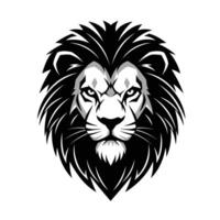Logo design of a lion head with a black mane vector