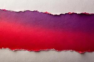 Torn Paper with Gradient Red and Purple Color Transition Background photo