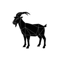 Geometric logo design of a goat vector