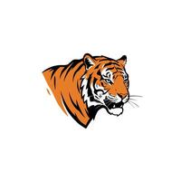 Tiger head logo design on a white background vector