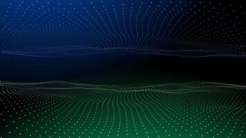 Digital waves create mesmerizing patterns in a darkened space video