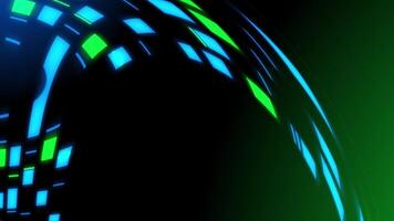 Colorful digital abstract patterns create mesmerizing visual effects in darkness video