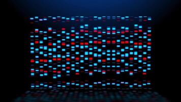 Colorful digital display showcasing pulsating patterns and rhythms at night video