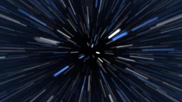 Experiencing dynamic light streaks in an immersive space environment video