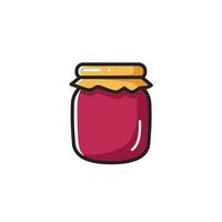 Logo design of a jar of jam on a white background vector
