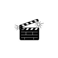 Logo design of a black and white clapboard vector