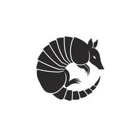 Armadillo geometric logo design on white background vector