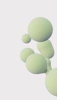 abstrato 3d vertical pastel fosco cores gradiente suave esferas líquido óleo espirrando fluido Junte-se ligação bolhas blob ciclo animação satisfação luz branco fundos suave fluxo poster conceitos 4k video