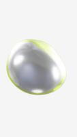 Abstract 3D vertical chrome metallic silver sphere bubble blob loop animation 4K light white vibrant colours gradient backgrounds futuristic holographic molecular chemistry science biology shape video
