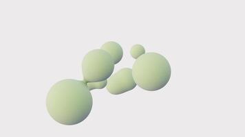 abstrato 3d horizontal pastel fosco cores gradiente suave esferas líquido óleo espirrando fluido Junte-se ligação bolhas blob ciclo animação satisfação luz branco fundos suave fluxo poster conceitos video