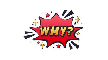 Animated why question mark with alpha matte and green screen video