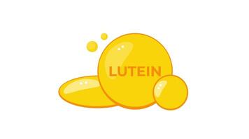Lutein chemical structure rotating on white and green screen background video