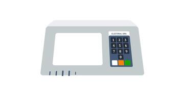 Electronic voting machine isolated on white and green screen background video