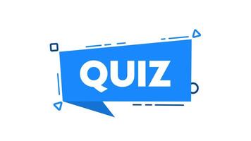 Quiz Animated Banner on White and Green Screen Background video