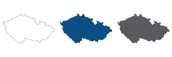 Czechia map. Map of Czech Republic in set color. vector