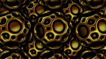 Gold Spheres, Unique Cinematic Template, Looped Background, Elite Design, Reflection, Exclusive video