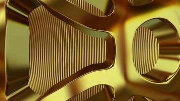 Reflection, Unique Template, Golden Figures, Looped Background, Luxury Design, Exclusive, Shapes, Rotation video