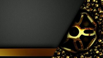 Unique Cinematic Template, Business Background, Gold Sphere, Elite Design, Reflection, Exclusive video