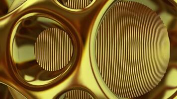 Unique Template, Golden Figures, Reflection, Looped Background, Luxury Design, Exclusive, Rotation video