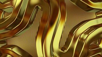 Looped Background, Unique Template, Golden Figures, Reflection, Luxury Design, Exclusive, Rotation video