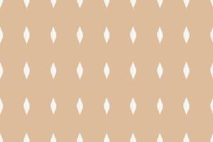 Geometic ikat pattern motif of brown cream color background geometic ethnic design decor. vector