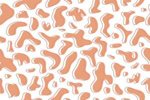 Seamless pattern of colored organic liquid spots. Abstract stains. Flat design, . illustration on white background. vector