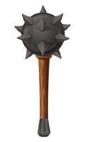detailed illustration showing of fantasy and ancient weapons mace isolated on white background vector