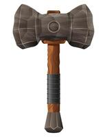 detailed illustration showing of fantasy and ancient weapons hammer isolated white background vector