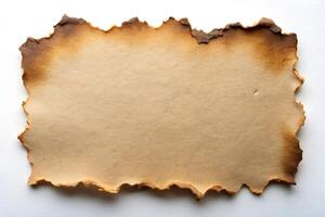 Burnt Edge Paper Texture Background for Aged Effect and Design Elements photo