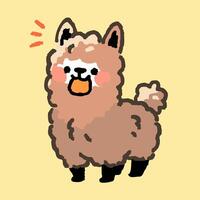 An illustration of a cute llama vector