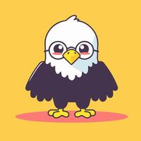 An illustration of an eagle wearing glasses vector
